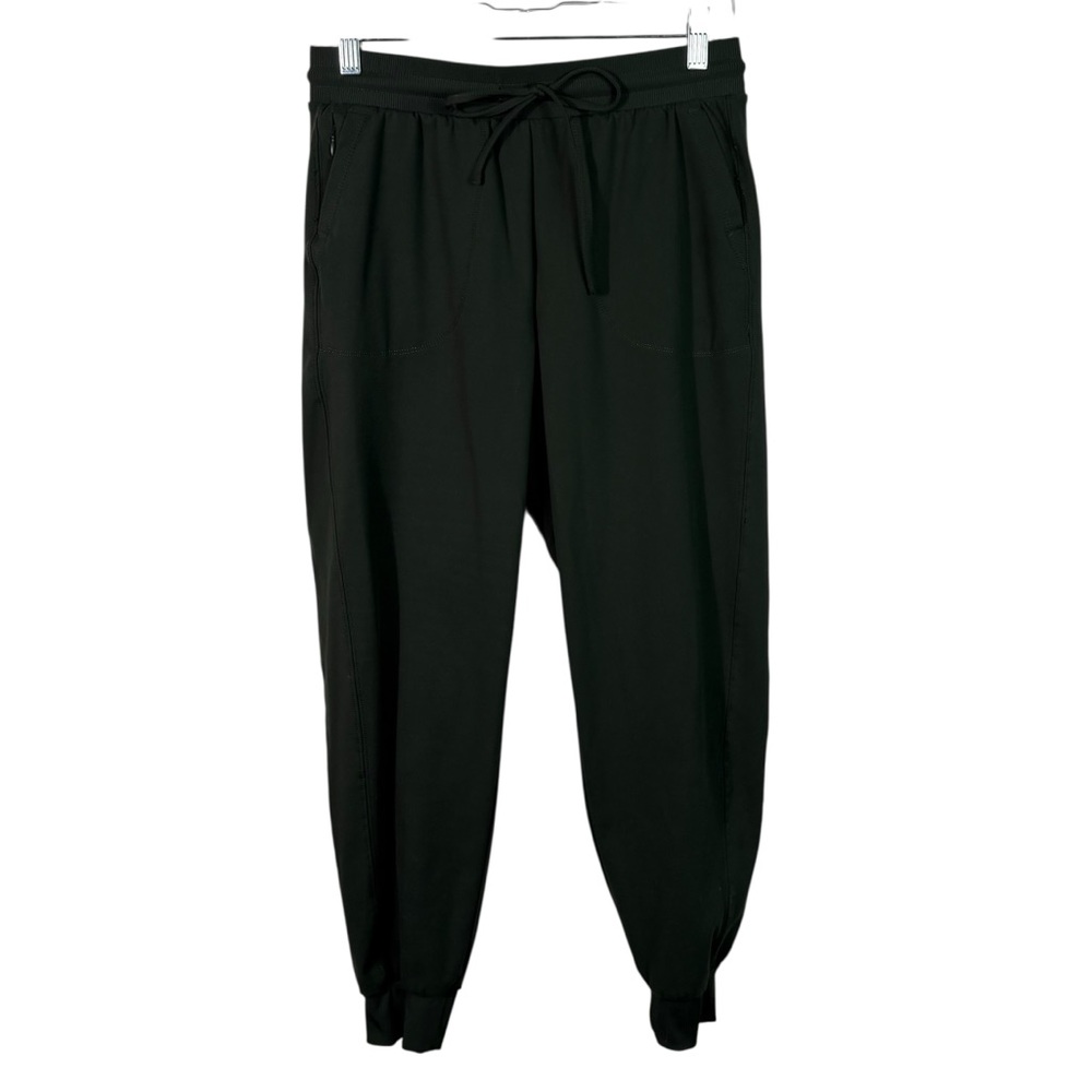 Rachel Zoe Dark Green Scuba Knit Tapered Jogger Pants Athleisure Medium M Gym